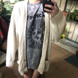 Beach oversized cream cardigan